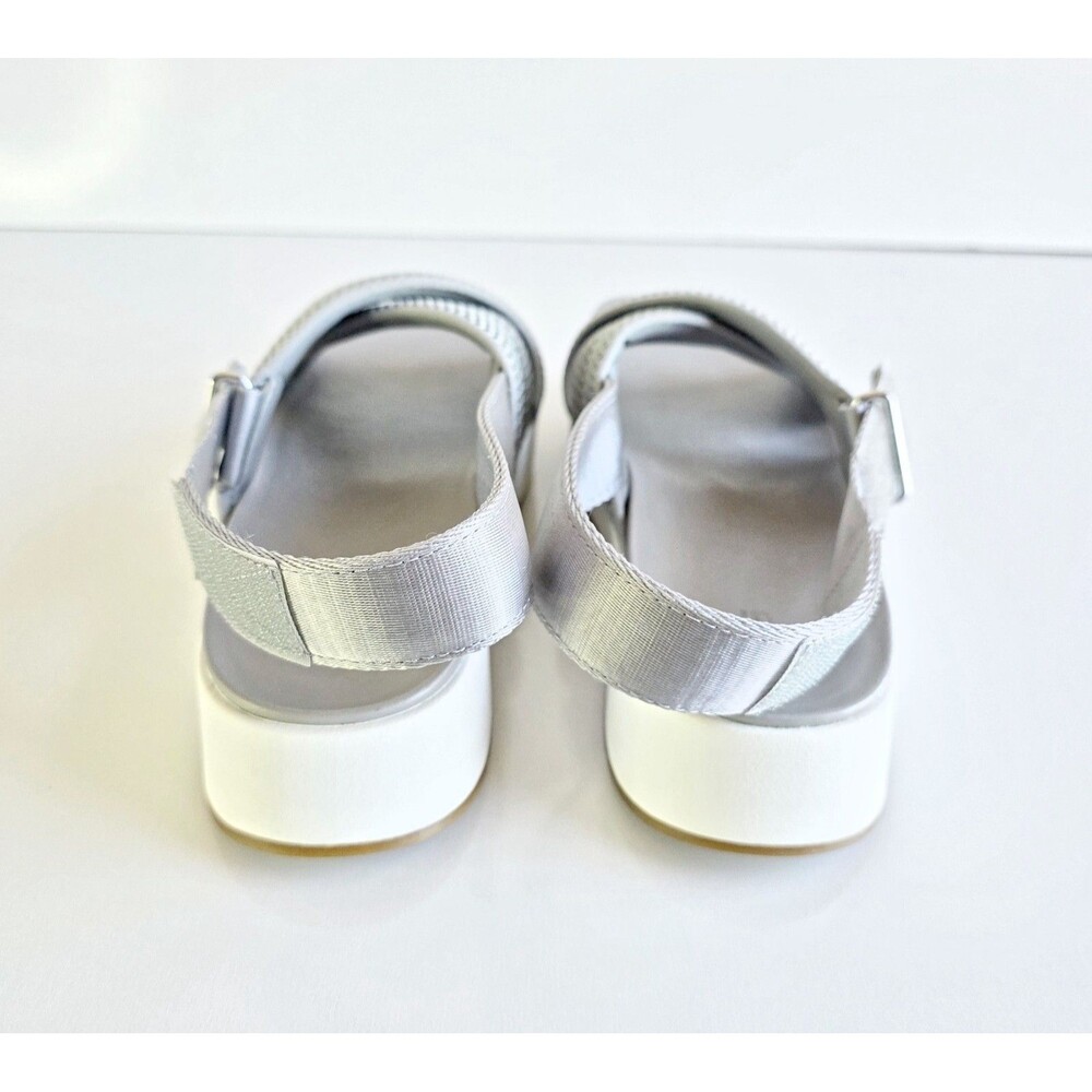 UGG Women's Nella Sandals Gray Slingback Sz 9 40 Mesh Platform Criss Cross - Picture 10 of 14